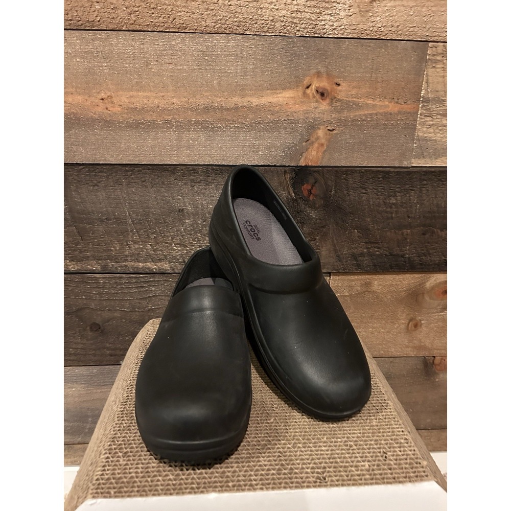 Crocs Shoes Womens 8 Black Slip Resistant Dual Comfort Nursing Clogs‎ Workwear